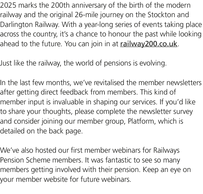 2025 marks the 200th anniversary of the birth of the modern railway and the original 26 mile journey on the Stockton ...