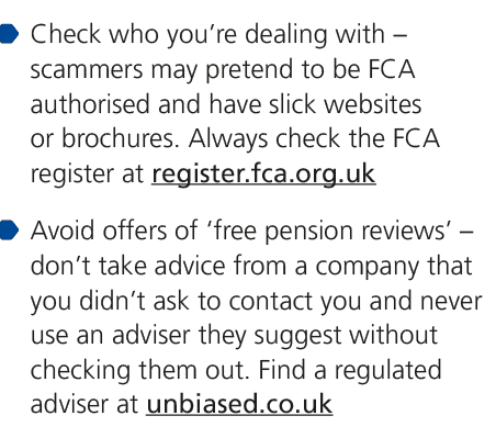 ￼ Check who you’re dealing with – scammers may pretend to be FCA authorised and have slick websites or brochures. Alw...