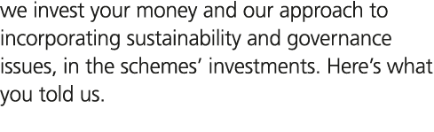 we invest your money and our approach to incorporating sustainability and governance issues, in the schemes’ investme...