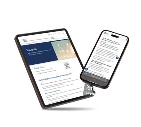 Frameless Smartphone Screen and Digital Tablet on white Background