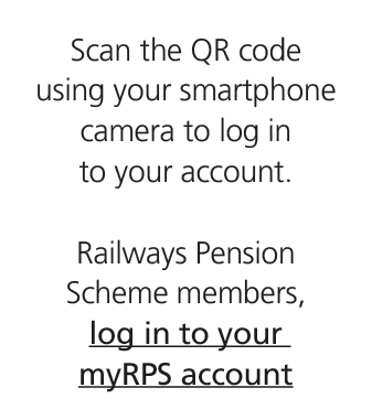 Scan the QR code using your smartphone camera to log in to your account. Railways Pension Scheme members, log in to y...