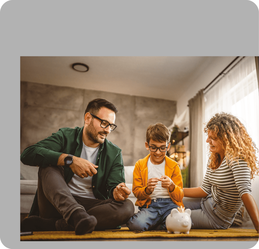 A man and a woman are sitting on the floor. Description generated by AI