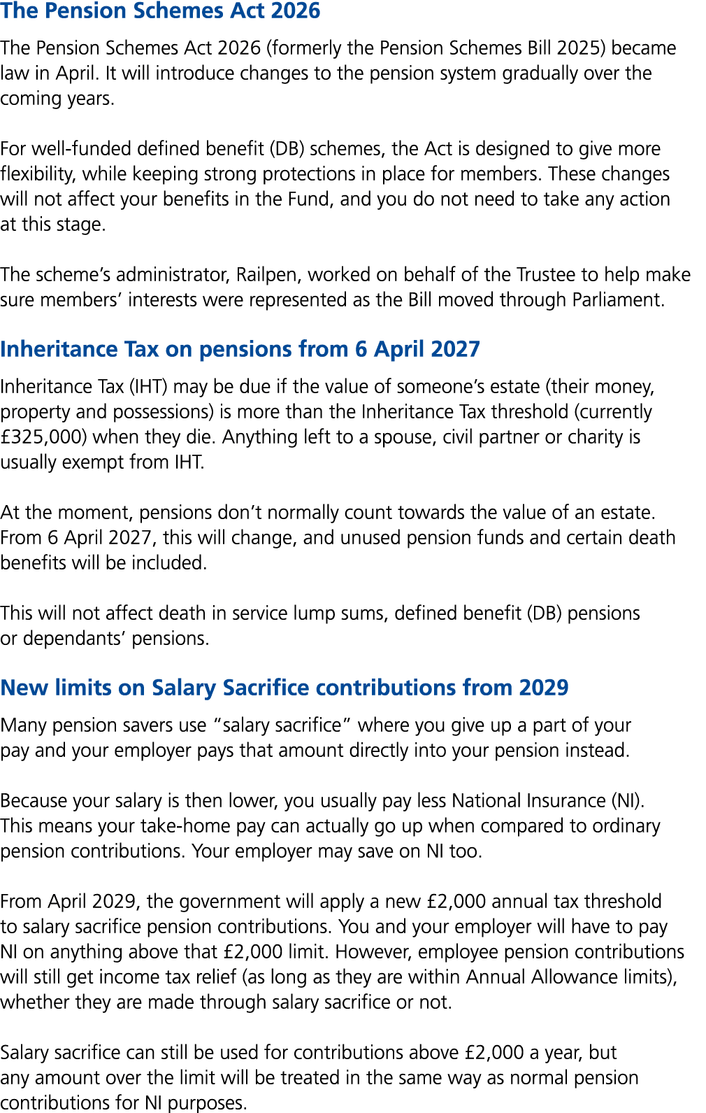 The Pension Schemes Act 2026 The Pension Schemes Act 2026 (formerly the Pension Schemes Bill 2025) became law in Apri...