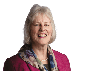 A woman wearing a pink jacket and a scarf. Description generated by AI