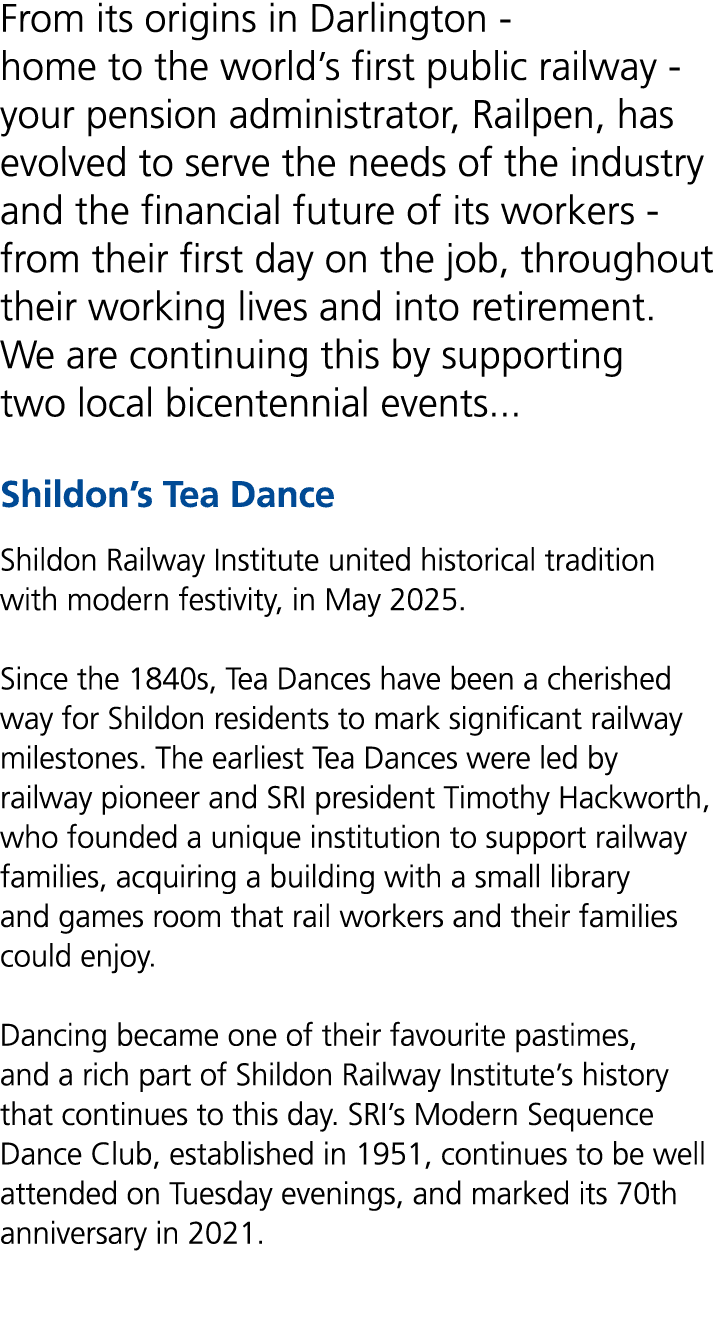 From its origins in Darlington home to the world’s first public railway your pension administrator, Railpen, has evol...