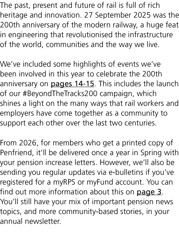 The past, present and future of rail is full of rich heritage and innovation. 27 September 2025 was the 200th anniver...