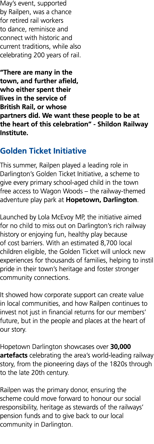 May’s event, supported by Railpen, was a chance for retired rail workers to dance, reminisce and connect with histori...