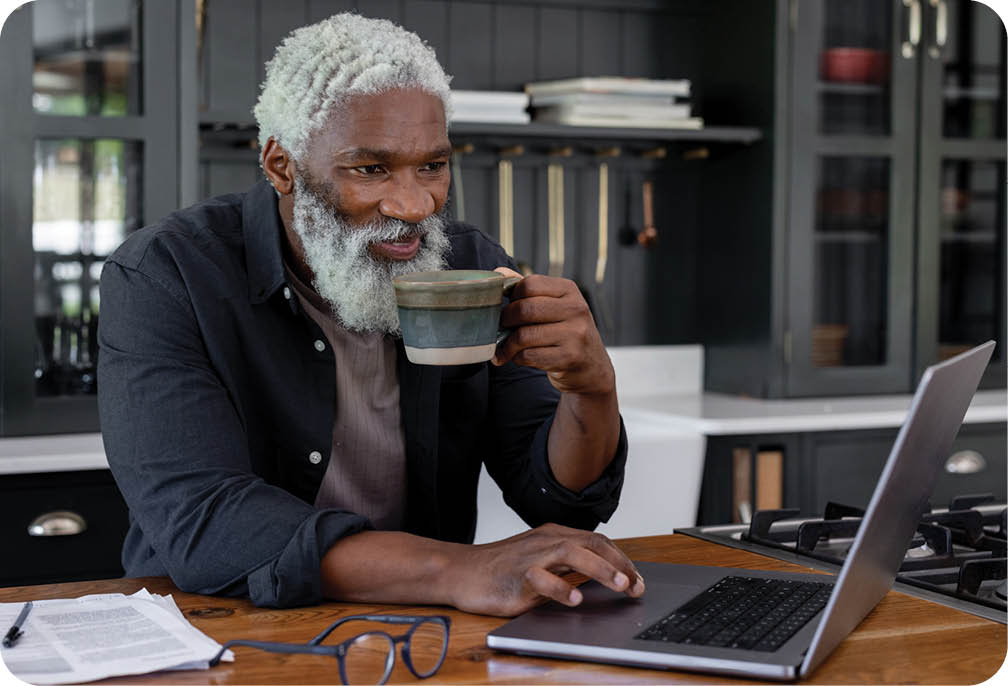 Click, Buy, Repeat: Senior Man Enjoying the Ease of Online Shopping