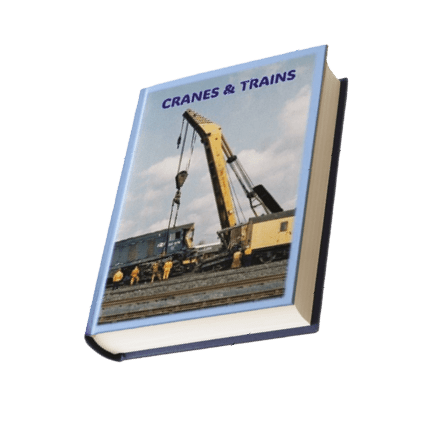 A book titled “Cranes and Trains" is displayed on a white background. AI generated content