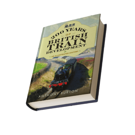 A book titled “200 Years of British Train Development: Illustrations of History" is shown. AI generated content