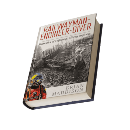 A book titled Rail Wayman Diver: Memoirs of a Railway Engineer. AI generated content