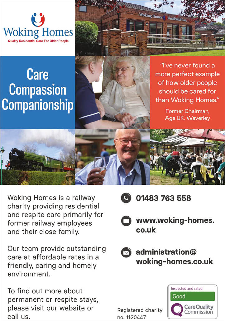 A flyer for Woking Homes Care Companionship. AI generated content