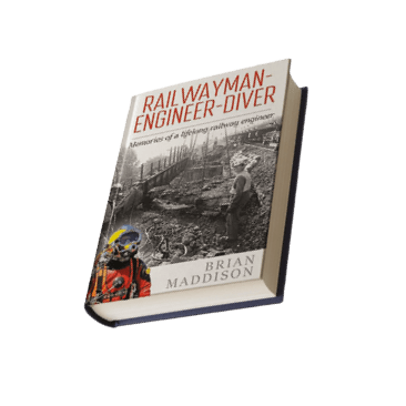A book titled Rail Wayman Diver: Memoirs of a Railway Engineer. AI generated content
