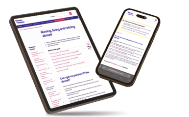 A cell phone displaying a website with a red background. AI generated content
