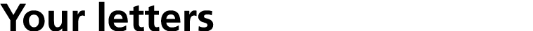 Your letters