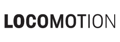 A black and white image of the word “Locomotion". AI generated content