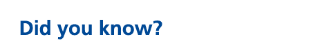 Did you know?