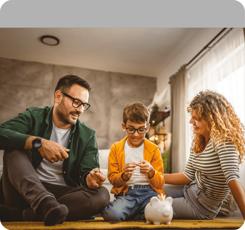 A man and a woman are sitting on the floor. Description generated by AI