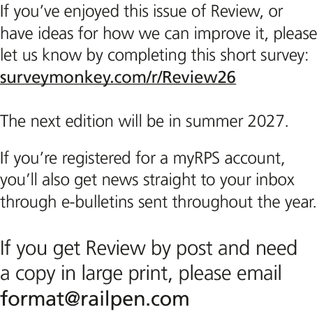 If you’ve enjoyed this issue of Review, or have ideas for how we can improve it, please let us know by completing thi...