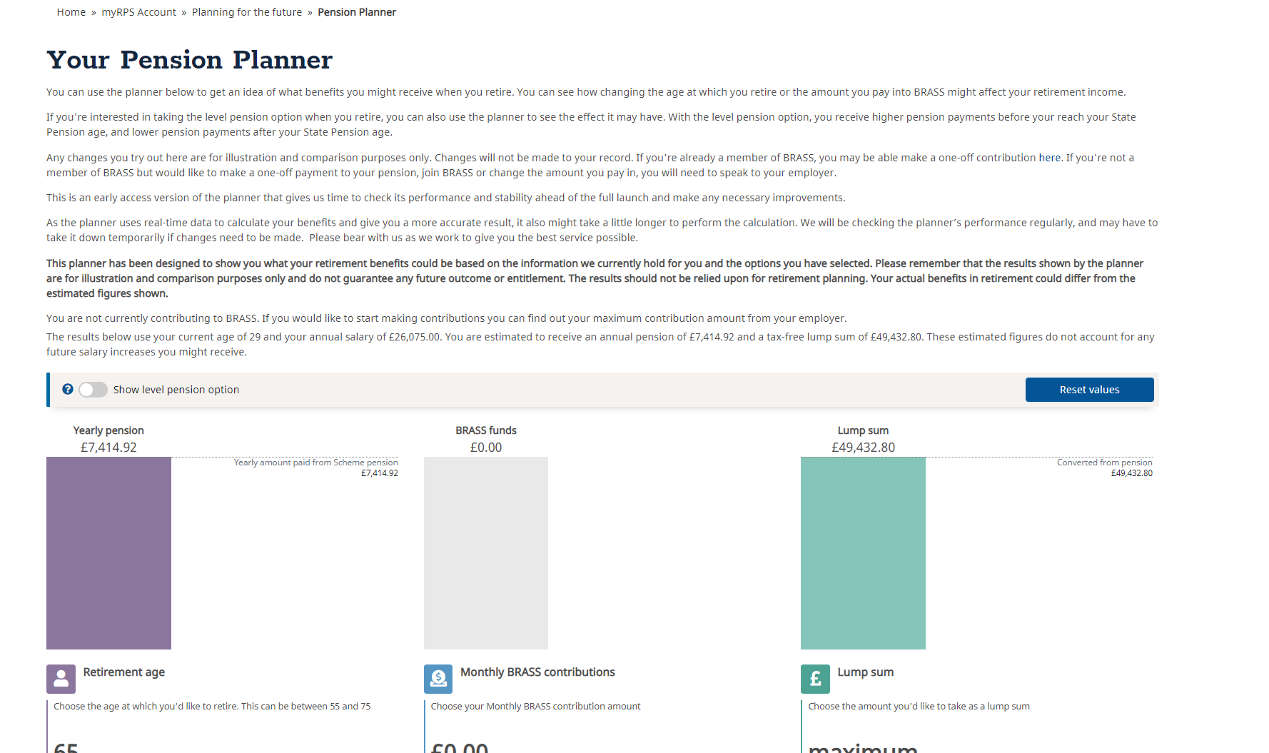 Your pension planner