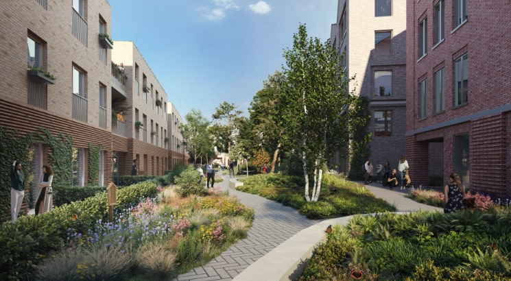 A representation of the Mill Yard site