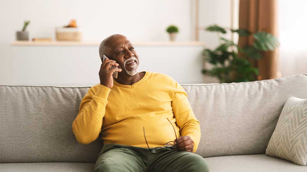 Man talking on phone