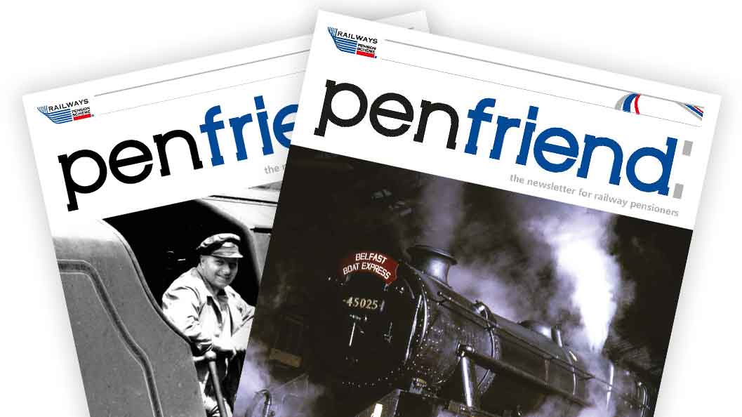 An image of the front covers of two issues of the Penfriend newsletter