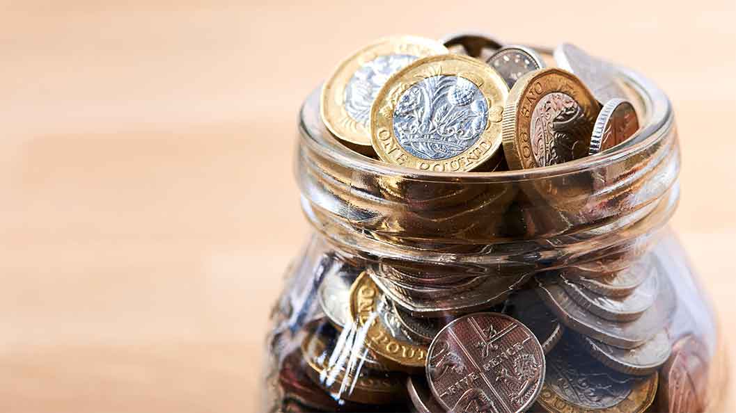 A jar full of coins