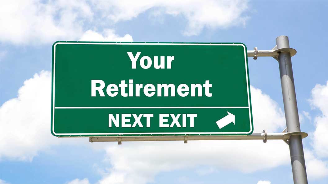Your retirement next exit road sign